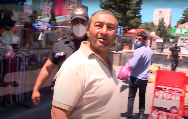 Bakıda maska taxmayan sakin "Ölmək istəyirəm" deyib operatora hücum etdi - VİDEO