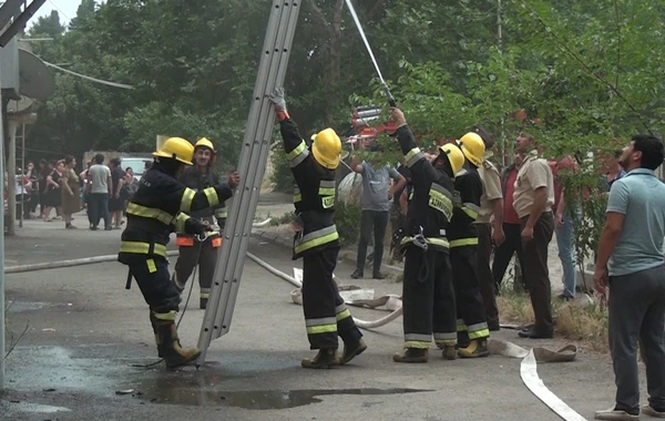 Tovuzda 5 otaqlı ev yandı - FOTO