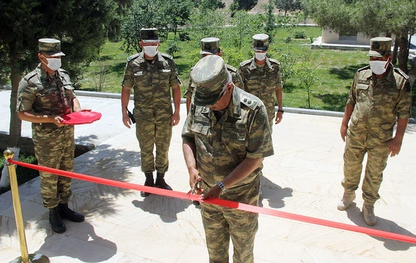 Yeni inşa olunmuş hərbi hissəsinin açılış mərasimi keçirilib - FOTO
