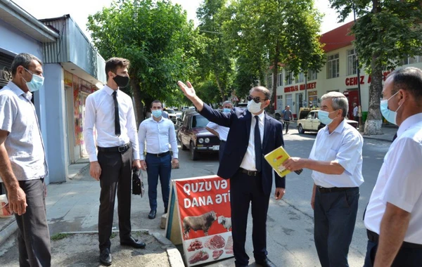 İsmayıllının dövlət strukturlarının rəhbərləri küçələrdə reyd keçirib - FOTO