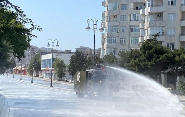 Paytaxtda növbəti geniş dezinfeksiya aparılıb - FOTO