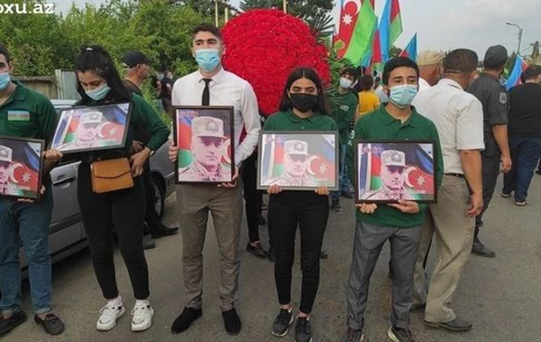 Церемония прощания с майором ВС Азербайджана, героически погибшим в Товузе – ФОТО