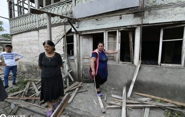 Ermənilər Dondar Quşçuda evə mərmi atdılar - FOTOREPORTAJ