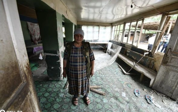 Ermənilər Dondar Quşçuda evə mərmi atdılar - FOTOREPORTAJ