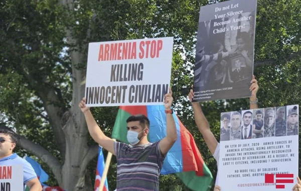 Vaşinqtonda Azərbaycan Ordusuna dəstək aksiyası keçirilir - FOTO