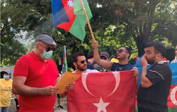 Vaşinqtonda Azərbaycan və Ukraynaya dəstək aksiyası keçirilib