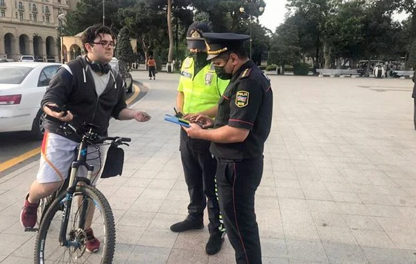 Bakıda polis velosipedçilərə qarşı reyd keçirib - FOTO