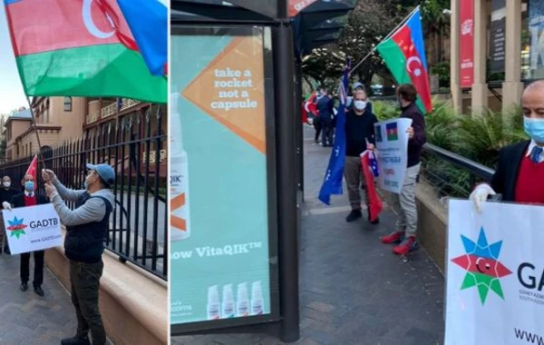 Avstraliyada ermənilərin təxribatlarına qarşı etiraz aksiyası keçirilib