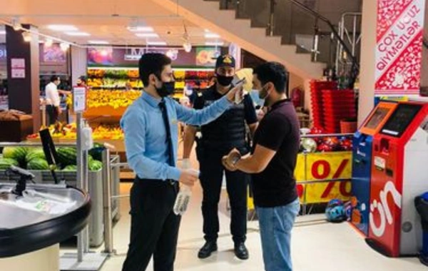 Marketdə maska taxmayanlar cərimələnib - FOTO