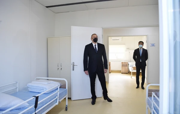 Qobustanda koronaviruslu xəstələr üçün modul tipli xəstəxananın açılışı olub - FOTO (YENİLƏNİB)