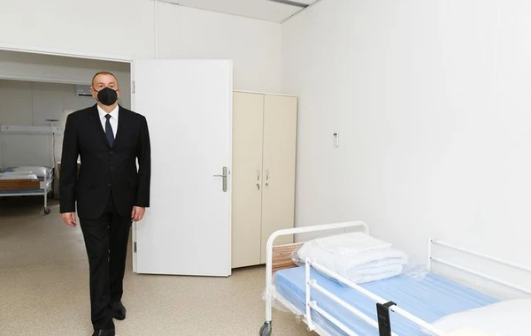Prezident Qəbələdə modul tipli xəstəxananın açılışında iştirak edib - FOTO