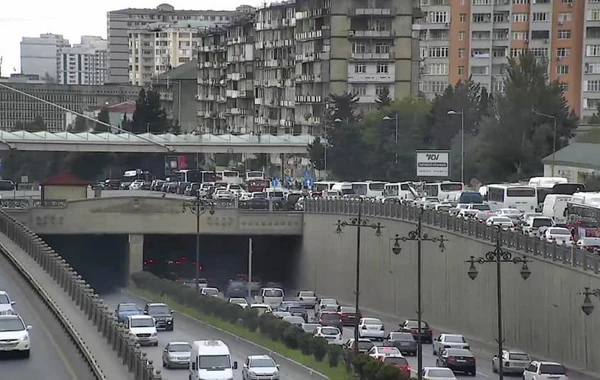 Bakıda böyük tıxac - FOTO