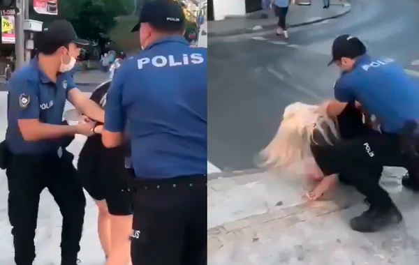 Türkiyəni qarışdıran olay - Rəna maska taxmadığı üçün onu yerə sərdilər - VİDEO