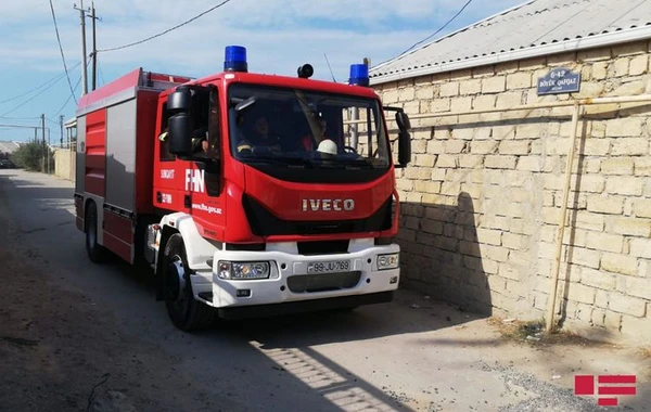 Sumqayıtda güclü yanğın - FOTO