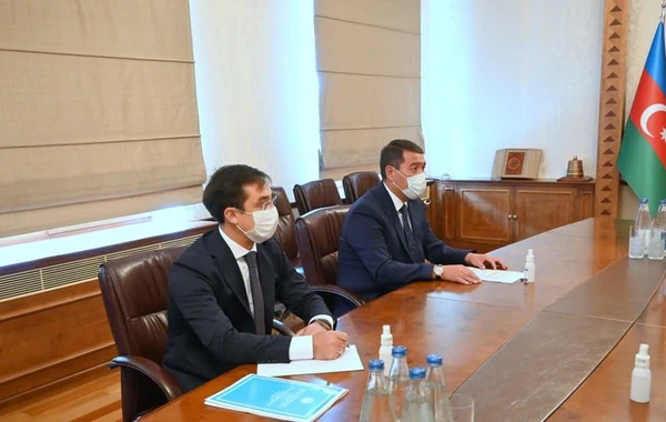 Ceyhun Bayramov Qazaxıstan səfiri ilə görüşüb - FOTO