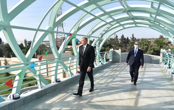 İlham Əliyev Bakıda yerüstü piyada keçidinin açılışında iştirak edib - YENİLƏNİB - FOTO