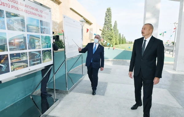 İlham Əliyev Bakıda yerüstü piyada keçidinin açılışında iştirak edib - YENİLƏNİB - FOTO