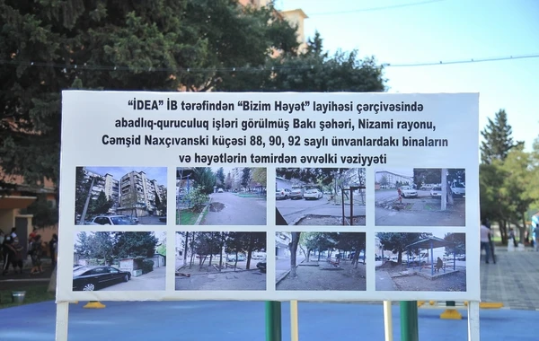 Bakıda bütün rayonlarda həyətlər belə olacaq - FOTO