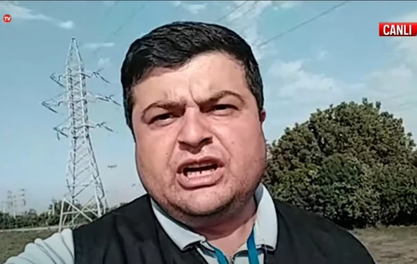 BAKU TV-nin müxbiri reportaj hazırlayarkən mərmi atıldı - VİDEO
