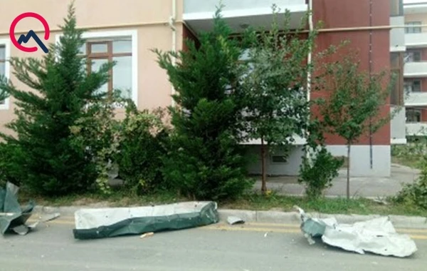 Tərtərdə vurulan yaşayış binasından - FOTOLAR