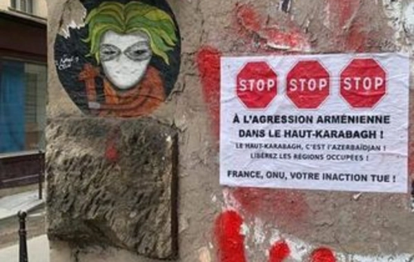 Paris və Nant şəhərlərinin küçələrini “Qarabağ Azərbaycandır!” plakatları bürüyüb - FOTO