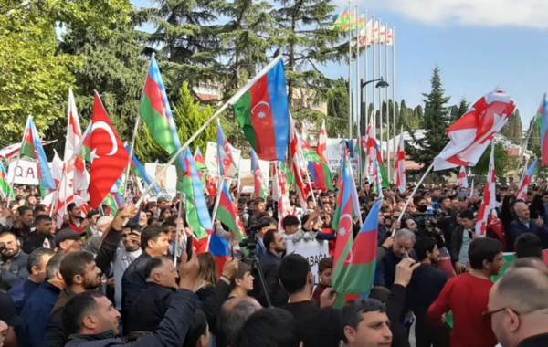 Gürcüstan azərbaycanlıları Azərbaycana dəstək mitinqi keçirir