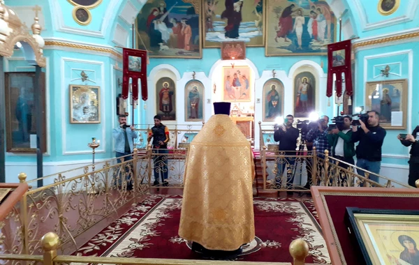 Gəncədə Rus Pravoslav Kilsəsində Azərbaycana dualar oxunub - FOTO