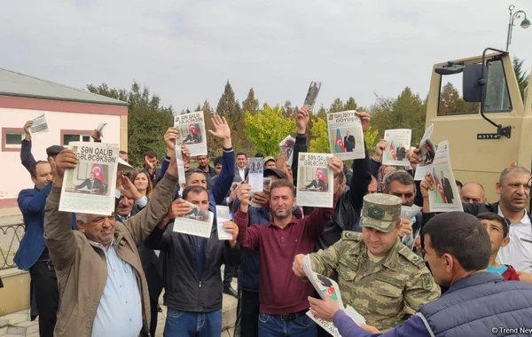 Вынужденные переселенцы из Ходжавенда провели "Знаменный марш"