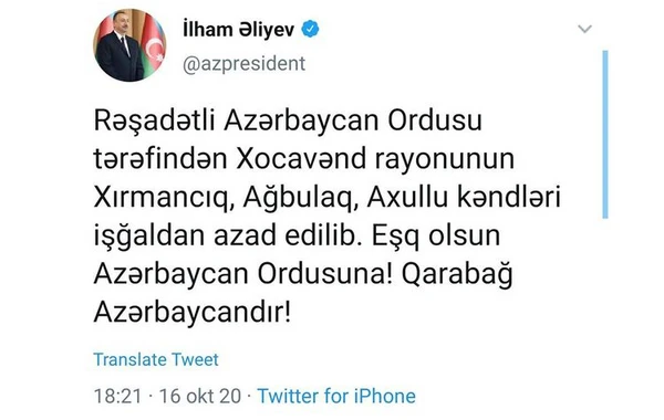 Daha 3 kənd işğaldan azad edildi