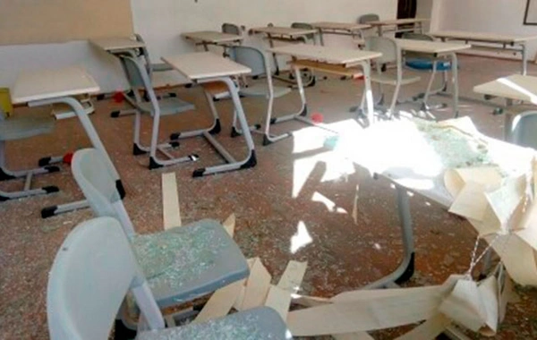 Ermənistan Silahlı Qüvvələri Ağdamda məktəb binasını atəşə tutub - FOTO