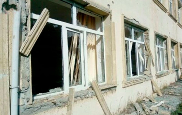 Ermənistan Silahlı Qüvvələri Ağdamda məktəb binasını atəşə tutub - FOTO