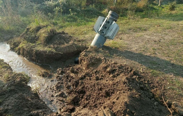 Выпущенная армянами ракета "Смерч" упала на территорию села Тертерского района - ФОТО