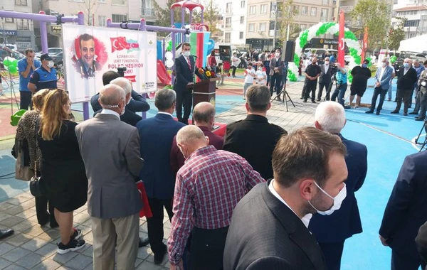 Türkiyədə şəhid general Polad Həşimov adına parkın açılışı olub - FOTO