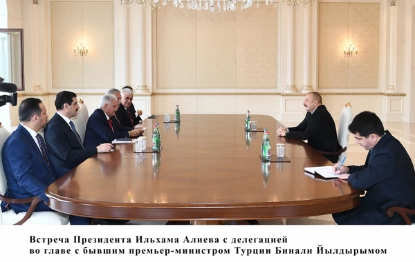 Президент Ильхам Алиев принял делегацию во главе с Бинали Йылдырымом - ФОТО