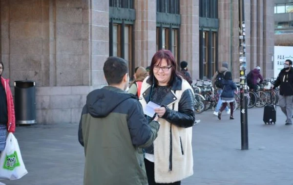 Helsinkidə erməni terroruna etiraz edilib - FOTO