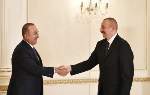 İlham Əliyev Mövlud Çavuşoğlu, Hulusi Akar və Hakan Fidanı qəbul edib