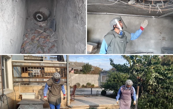 Cəbhəyanı ərazilərdə xeyli sayda partlamamış hərbi sursat aşkarlanaraq zərərsizləşdirilib - FOTO