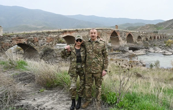 İlham Əliyev və Mehriban Əliyevanın Füzuli və Cəbrayıl səfərindən görüntülər - FOTO