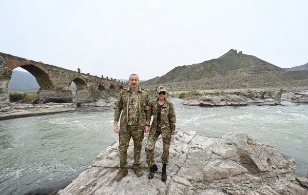 İlham Əliyev və Mehriban Əliyevanın Füzuli və Cəbrayıl səfərindən görüntülər - FOTO