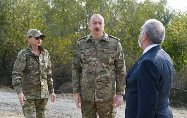 İlham Əliyev və Mehriban Əliyevanın Füzuli və Cəbrayıl səfərindən görüntülər - FOTO