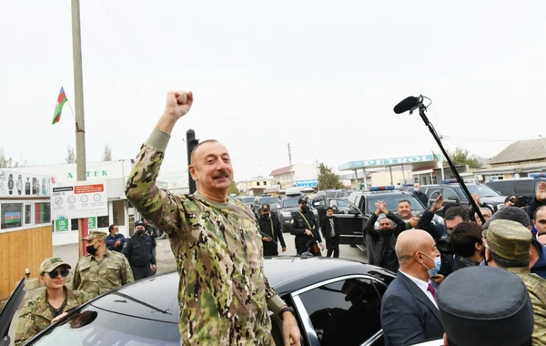İlham Əliyev və Mehriban Əliyevanın Füzuli və Cəbrayıl səfərindən görüntülər - FOTO