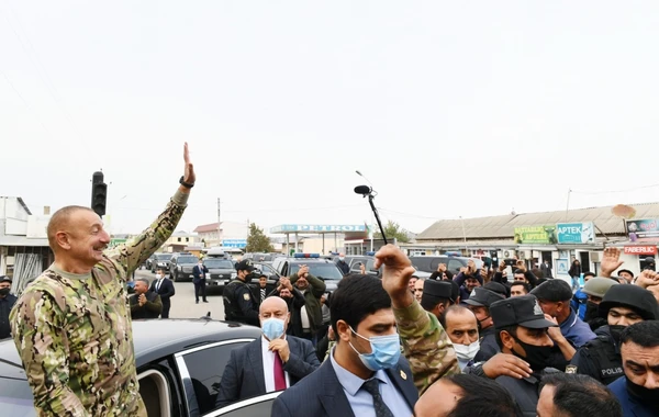 İlham Əliyev və Mehriban Əliyevanın Füzuli və Cəbrayıl səfərindən görüntülər - FOTO