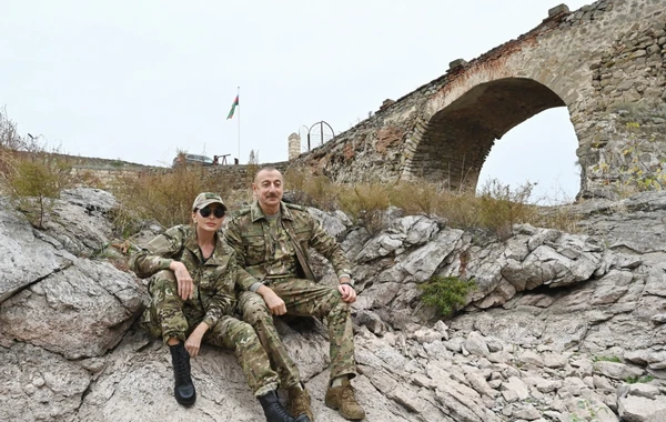 İlham Əliyev və Mehriban Əliyevanın Füzuli və Cəbrayıl səfərindən görüntülər - FOTO