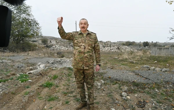 İlham Əliyev və Mehriban Əliyevanın Füzuli və Cəbrayıl səfərindən görüntülər - FOTO