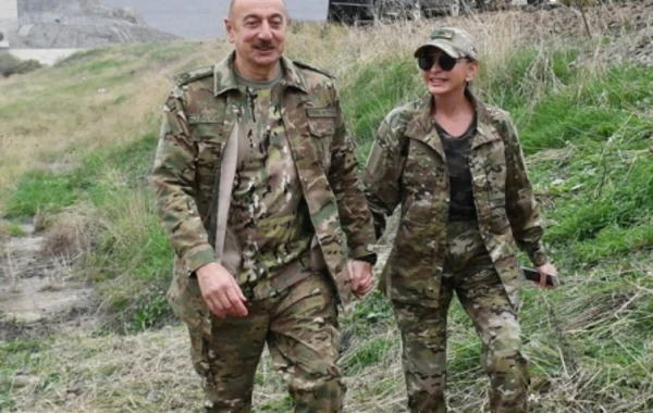 İlham Əliyev və Mehriban Əliyevanın Füzuli və Cəbrayıl səfərindən görüntülər - FOTO