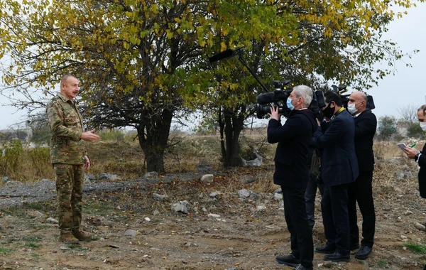 İlham Əliyev və Mehriban Əliyevanın Füzuli və Cəbrayıl səfərindən görüntülər - FOTO