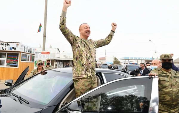 İlham Əliyev və Mehriban Əliyevanın Füzuli və Cəbrayıl səfərindən görüntülər - FOTO