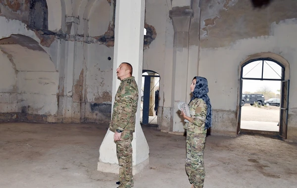 Prezident İlham Əliyev və birinci xanım Mehriban Əliyeva işğaldan azad edilmiş Ağdam şəhərində olublar - FOTO
