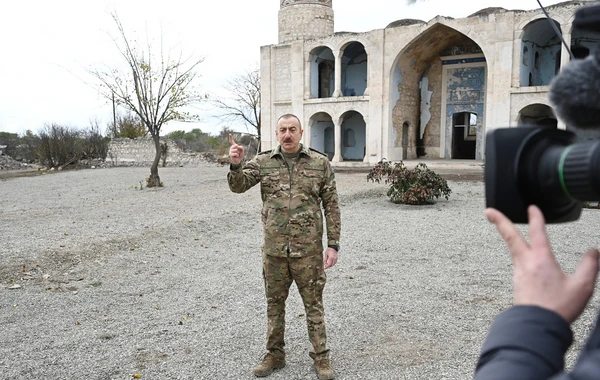 Prezident İlham Əliyev və birinci xanım Mehriban Əliyeva işğaldan azad edilmiş Ağdam şəhərində olublar - FOTO