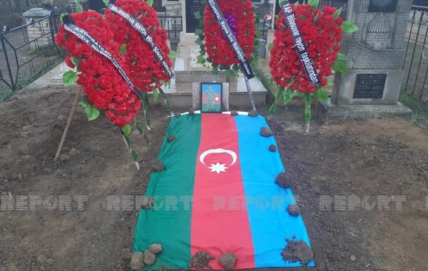 Biləsuvarda şəhid gizir dəfn edilib - FOTO